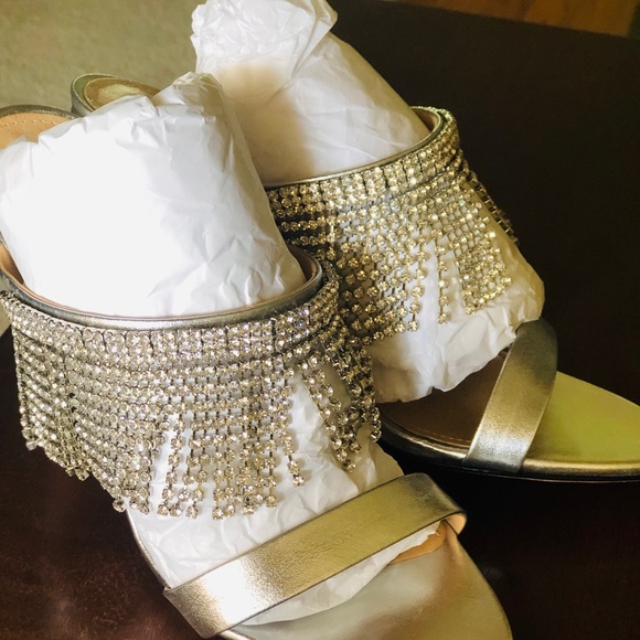 NIB SCHUTZ Sonia crystal fringe slide sandal - Picture 3 of 6